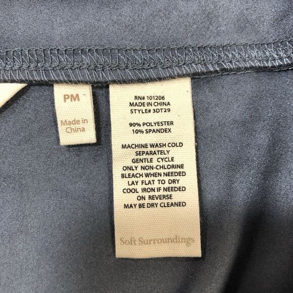 Soft Surroundings Petites SZ PM Faux Suede Leggings Item 3DT29 NWT - Picture 7 of 8